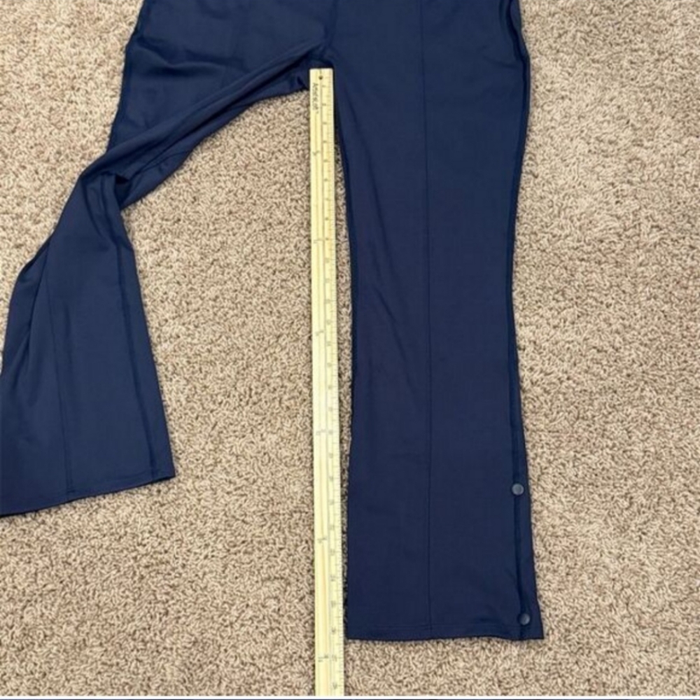 Halara Womens Pants Size XL High Waisted Tummy Control 7/8 Adjustable Hem Blue - Picture 7 of 9